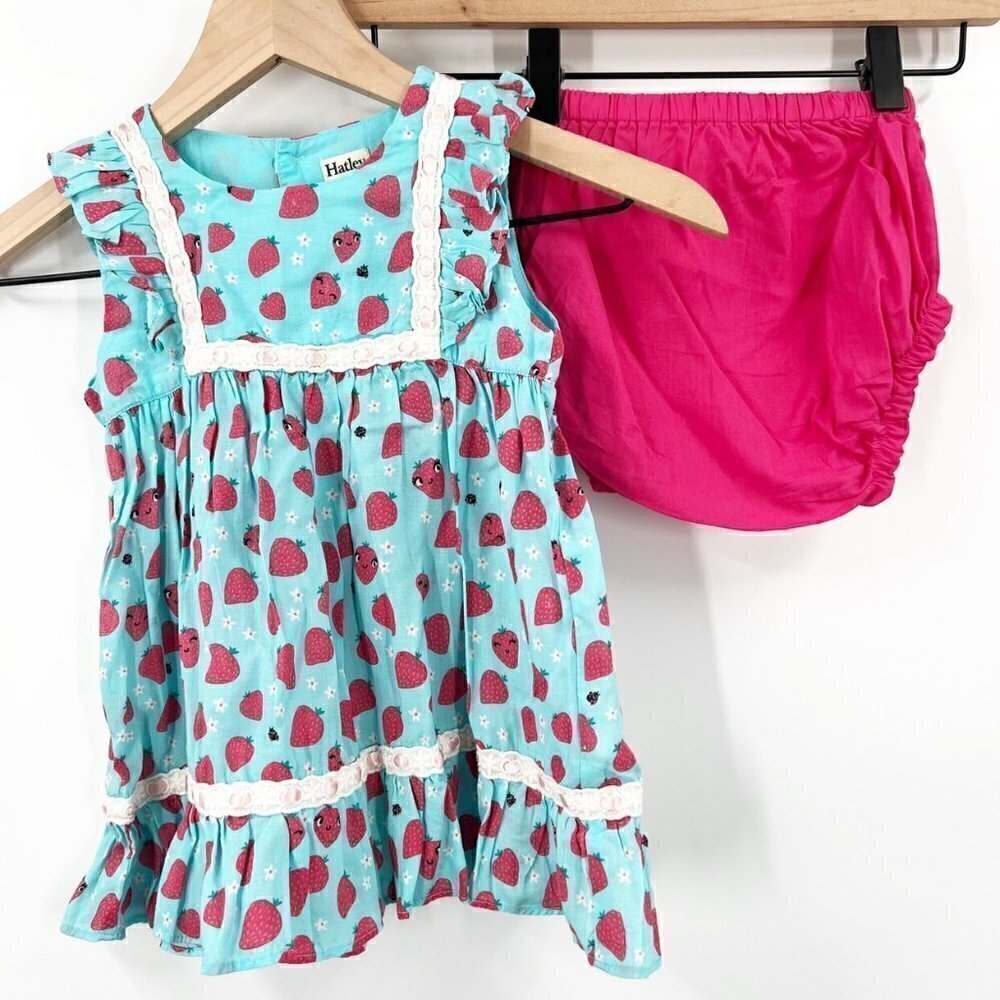 Hatley Strawberry Dress Bloomer Outfit